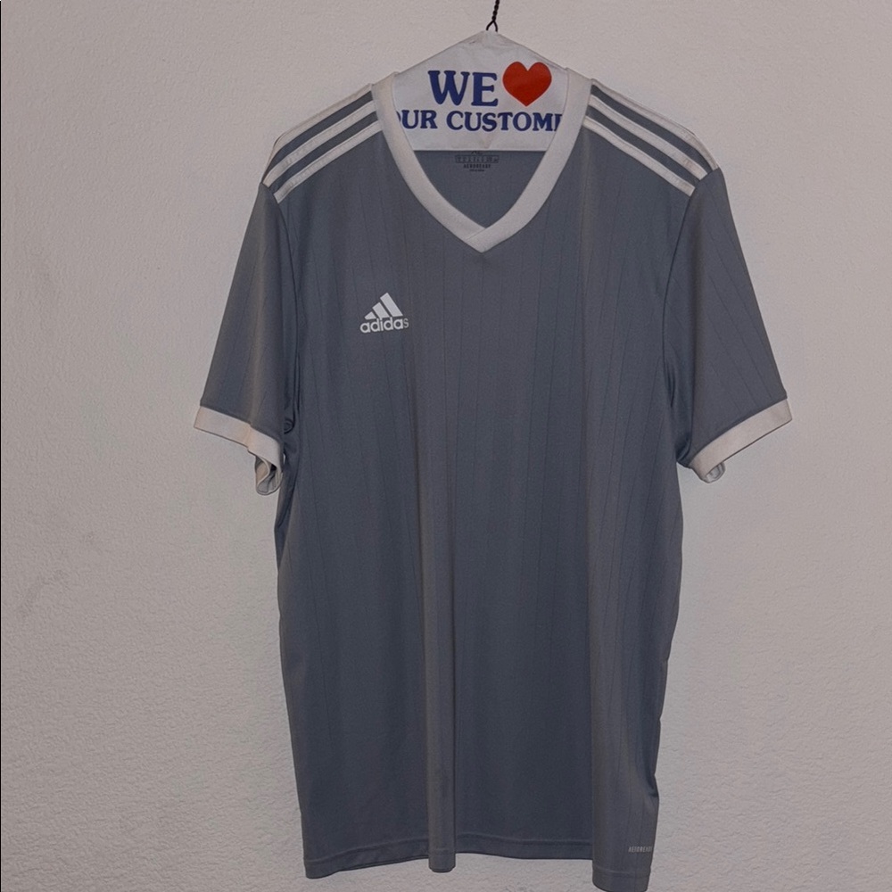 Adidas Men's Gray V-Neck jersey